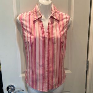 St. John's Bay Azalea stripe Sleeveless Blouse